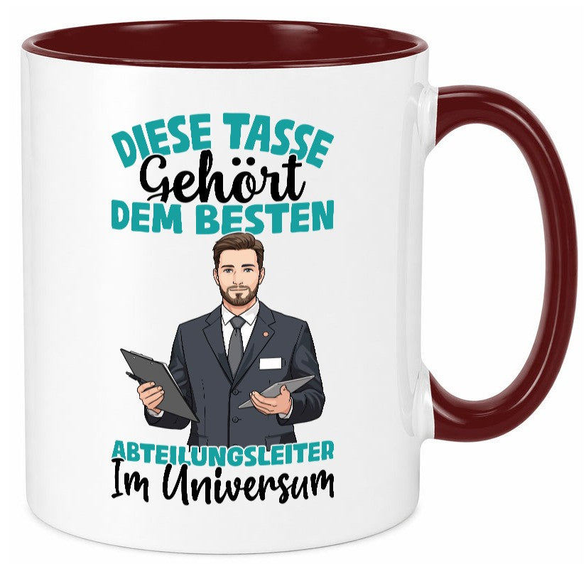 Im Universum: Abteilungsleiter| Führungskraft lustig Humor Geschenkidee Tasse