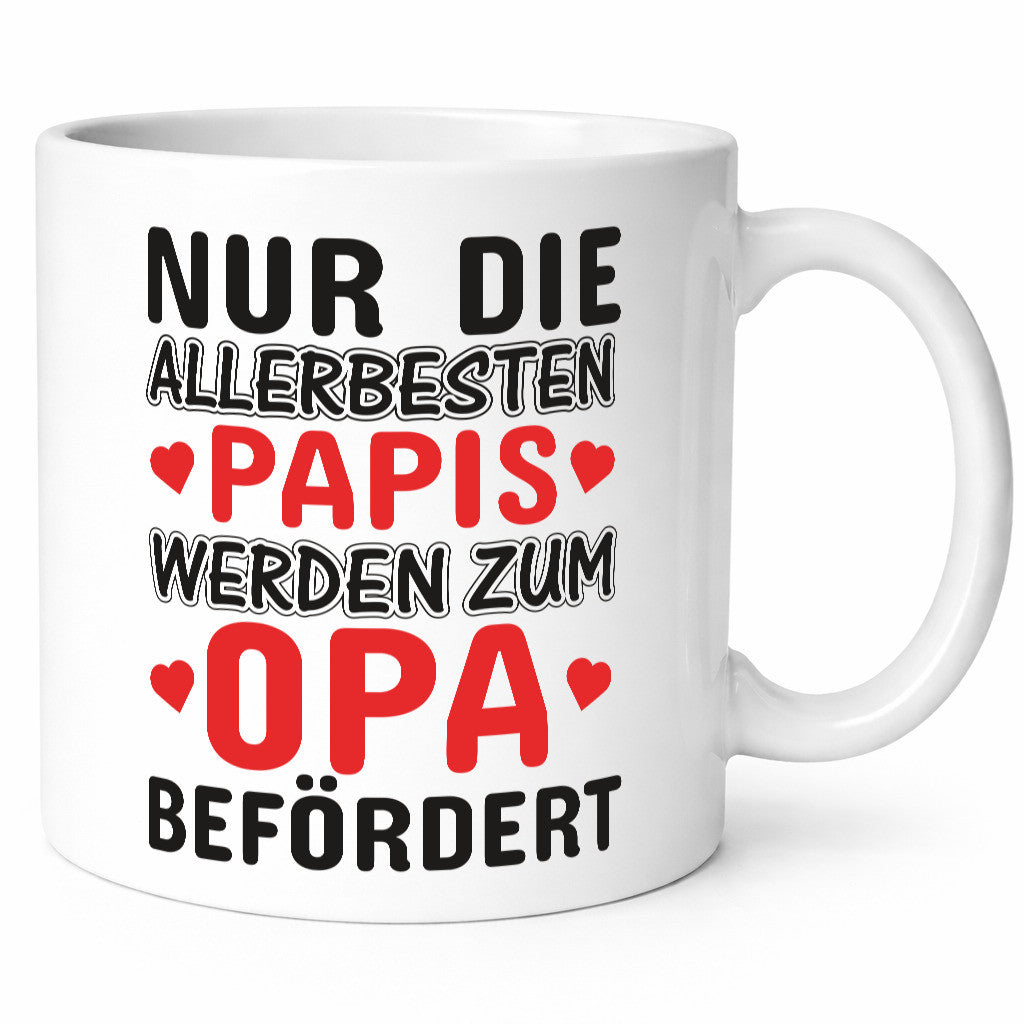 Beförderung zu Opa | Papa Tasse allerbeste Papis Geschenkidee Familie Humor