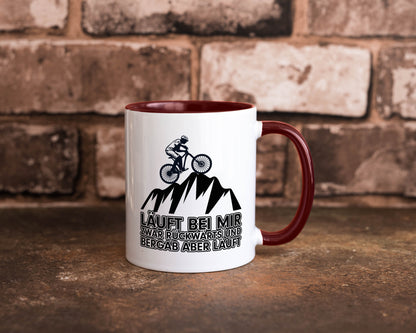 Läuft bei mir | Pechvogel Tasse Radfahrer Statement Humor Geschenkidee