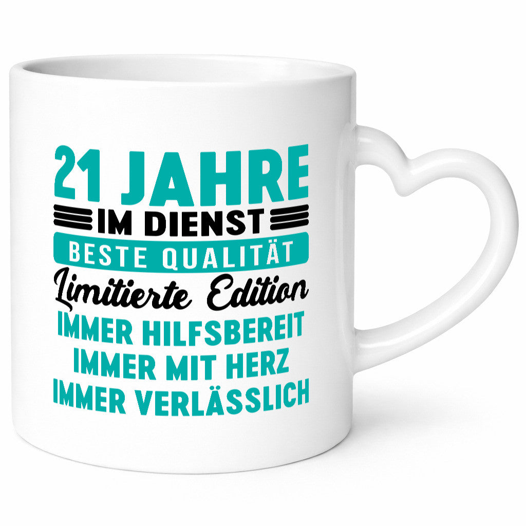 21 Jahre im Dienst | Jubiläum Arbeit v5 lustig Kollegen Büro Geschenk Tasse