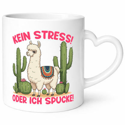 Kein stress oder ich Sprucke | Lama Alpaka Humor Geschenkidee Tasse