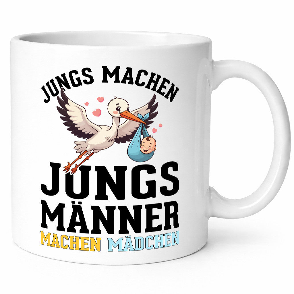 Männer machen Mädchen | Schwangerschaft verkündung Humor Geschenkidee Tasse