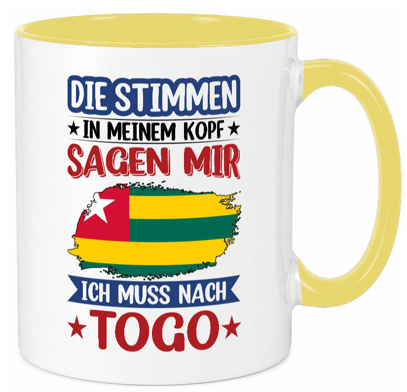 Togo | Urlaub Stimmen in meinem Kopf Traumland Humor Geschenkidee Tasse