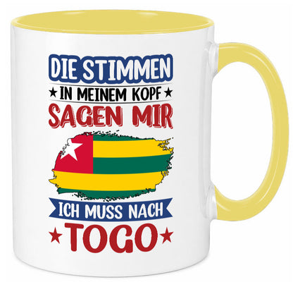 Togo | Urlaub Stimmen in meinem Kopf Traumland Humor Geschenkidee Tasse