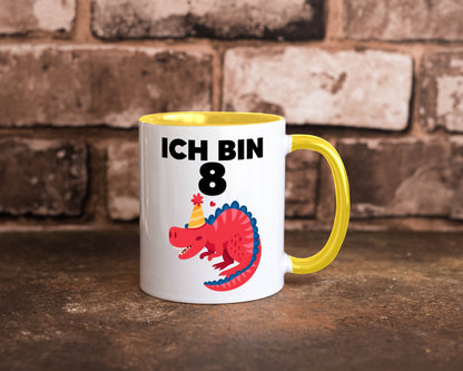 8. Geburtstag | Dino Dinosaurier 8 Jahre lustig Geschenkidee Geschenk Tasse