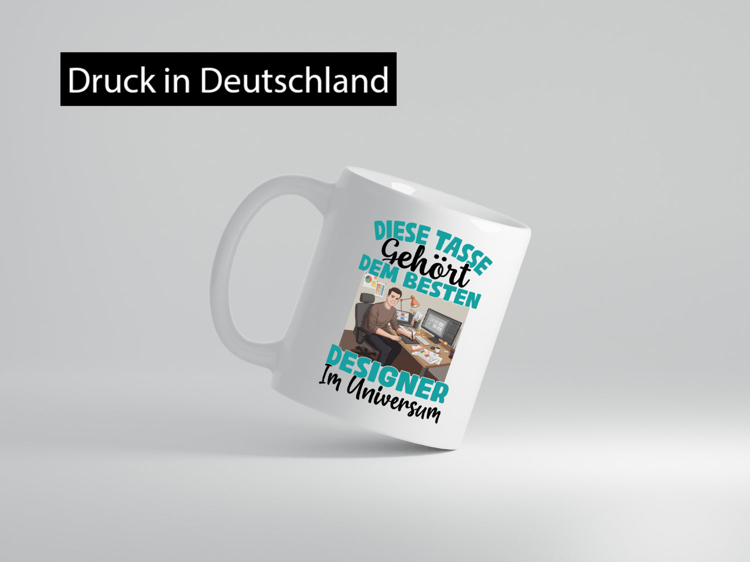 Im Universum: Designer Beruf | Mode lustig Arbeit Kollegen Büro Geschenk Tasse