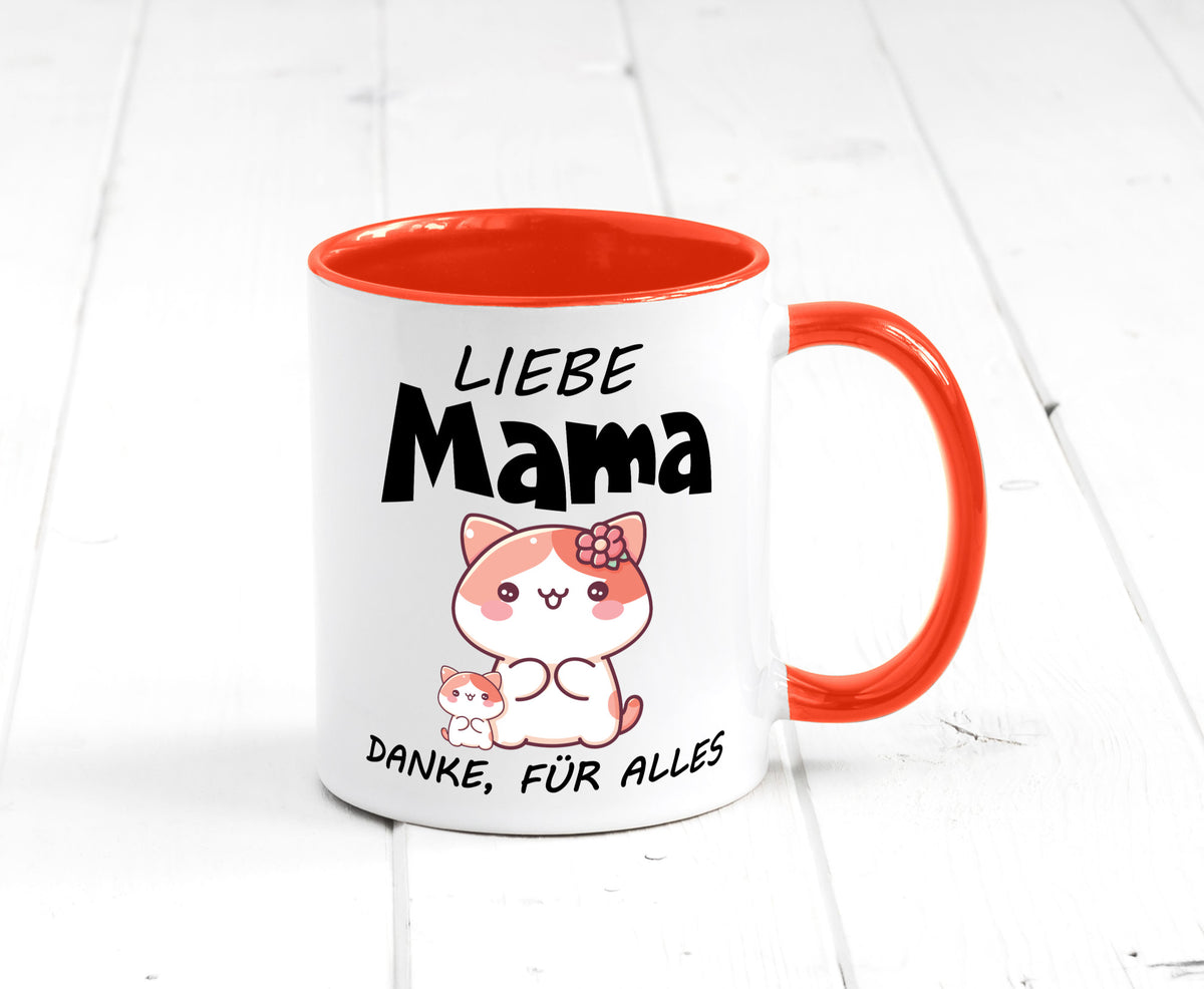 Liebe Mama Danke, für alles | Muttertag Beste Geschenk Familie Geschenkidee Tasse