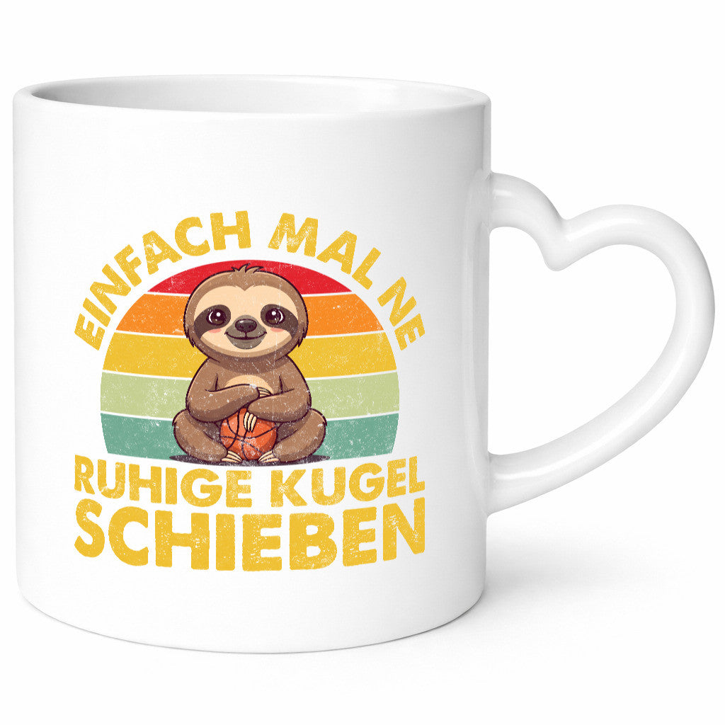 Einfach mal ne ruhige kugel schieben | Crossboule Faultier v2 Geschenk