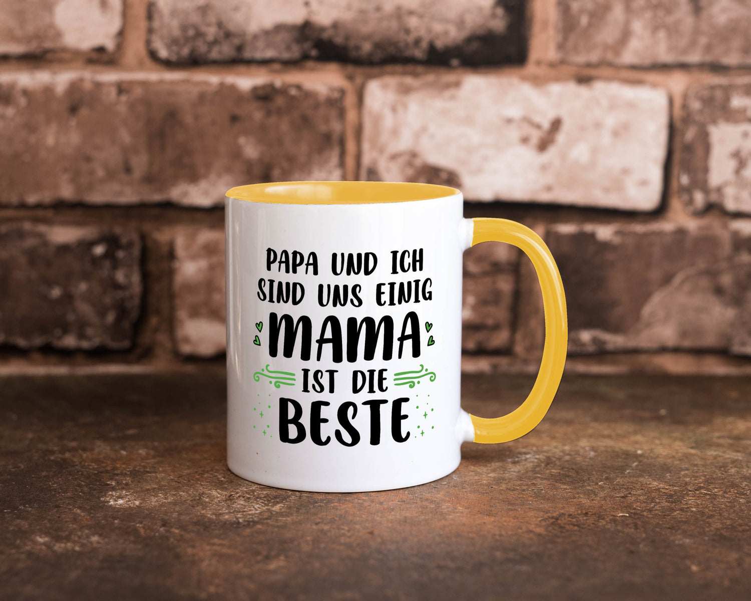 Papa und ich sind uns einige Mama ist die beste | Muttertag Geschenk Familie