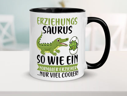 Erziehungsaurus | Kindergärtner Erzieherin Erzieher Humor Geschenkidee Tasse