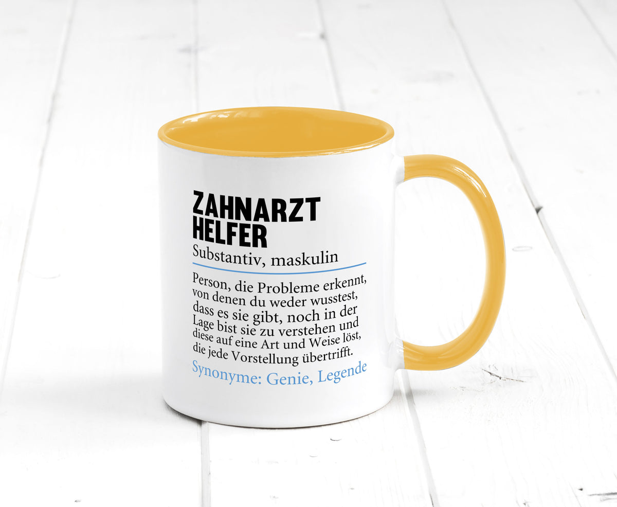 Zahnarzthelfer | Spruch Humor Zahnmedizin Geschenkidee Tasse