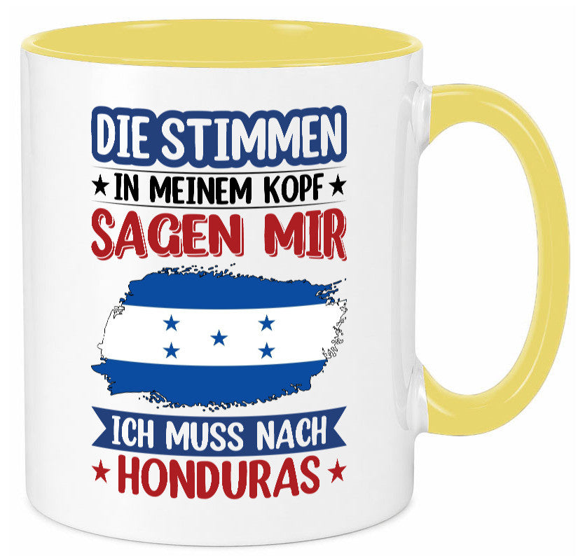 Honduras | Urlaub Stimmen in meinem Kopf Traumland Geschenkidee Humor Tasse