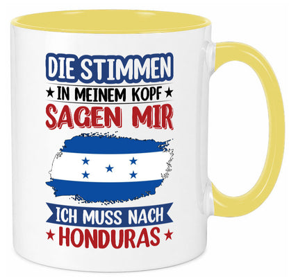 Honduras | Urlaub Stimmen in meinem Kopf Traumland Geschenkidee Humor Tasse