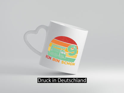 9. geburtstag | Feuerwehrauto 9 Jahre Feuerwehr Geschenk Geschenkidee lustiger