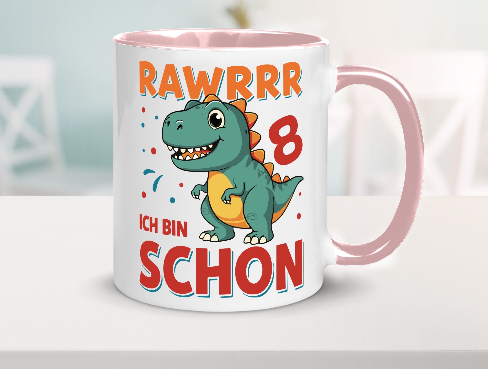 8. Geburtstag | 8 Jahre Raw ich bin schon T-Rex Geschenk Geschenkidee lustiger