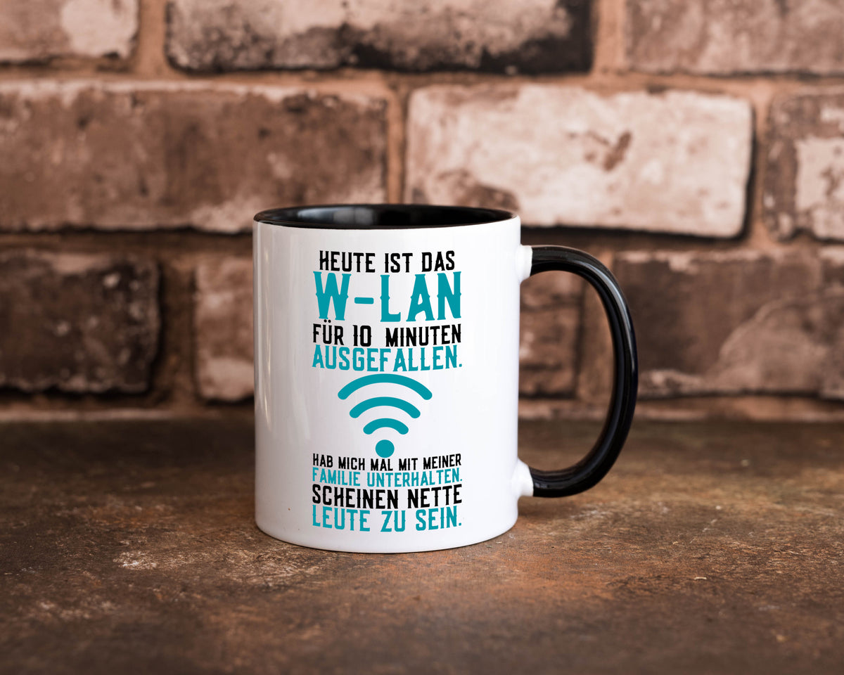 10 Minuten W-Lan Ausfall | Nerd Computer PC Gamer lustig Humor Geschenkidee Tasse