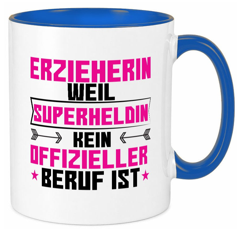 Superheldin Erzieherin | Pädagogin Schule Geschenkidee Humor Tasse