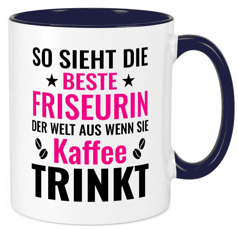 Kaffee trinkt: Friseurin | Friseuse Frisörin lustig Humor Geschenkidee Geschenk