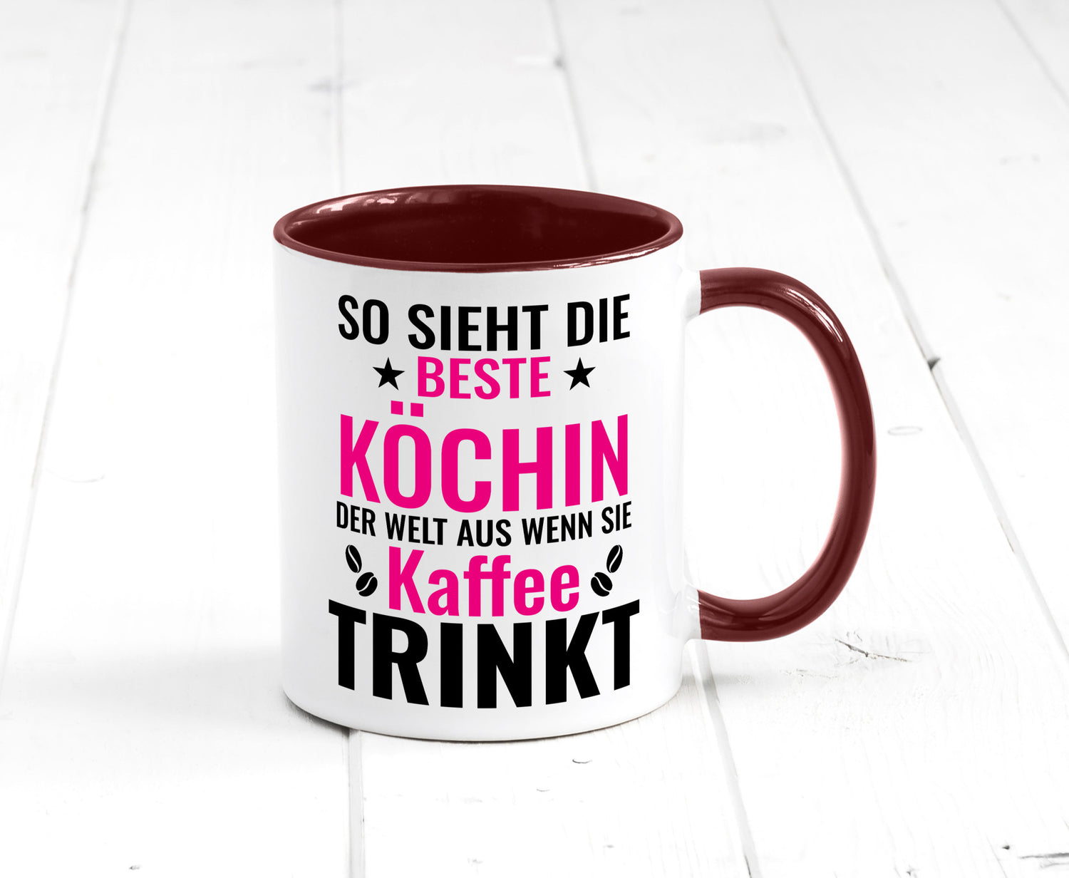 Kaffee trinkt: Köchin | Chefköchin Chefkoch Humor Arbeit Kollegen Büro