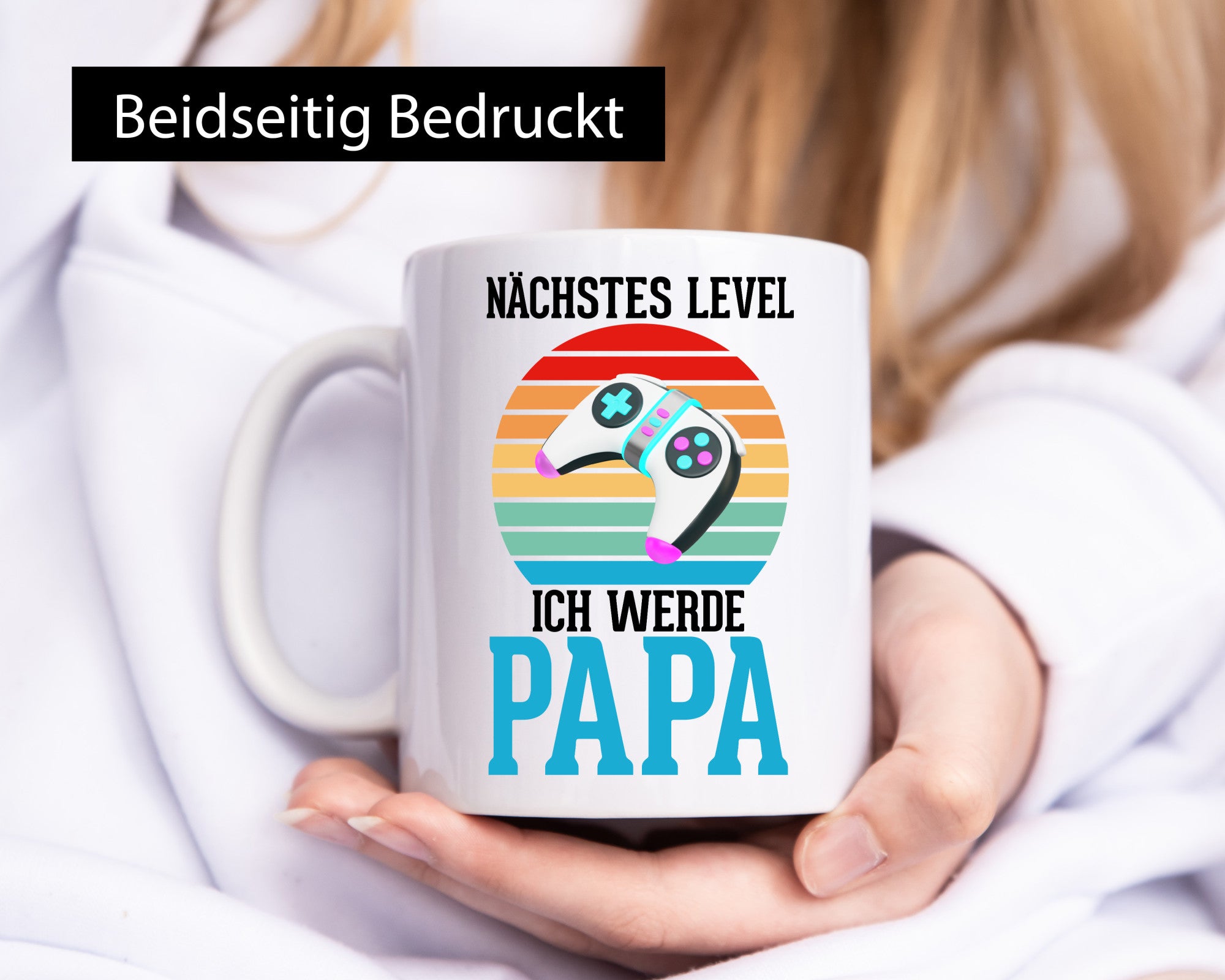 Nächstes Level ich werde Papa | Ankündigung Gamer Geschenkidee Humor Tasse