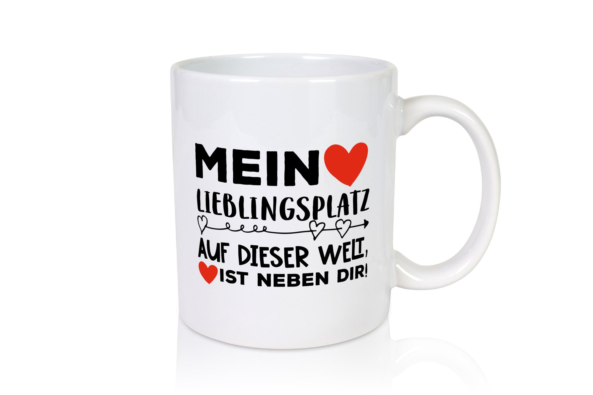 Lieblingsplatz ist neben dir | Pärchen Tasse Romantik Humor Familie Geschenkidee