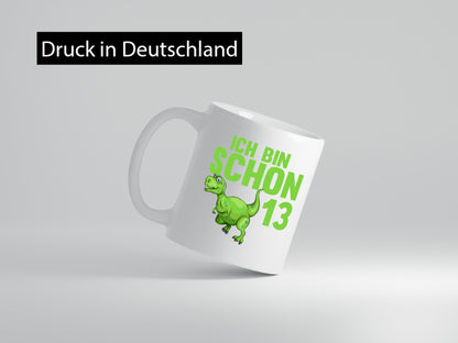 13. Geburtstag | 13 Jahre Dino Dinosaurier Humor Geschenkidee Tasse