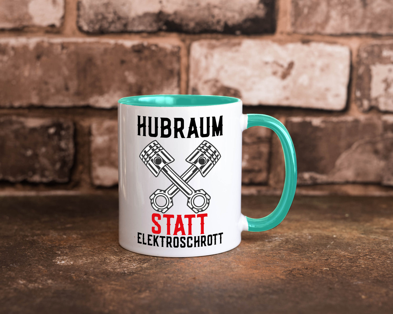 Hubraum statt Elektroschrott | Autofan Verbrennungsmotor Geschenk Humor