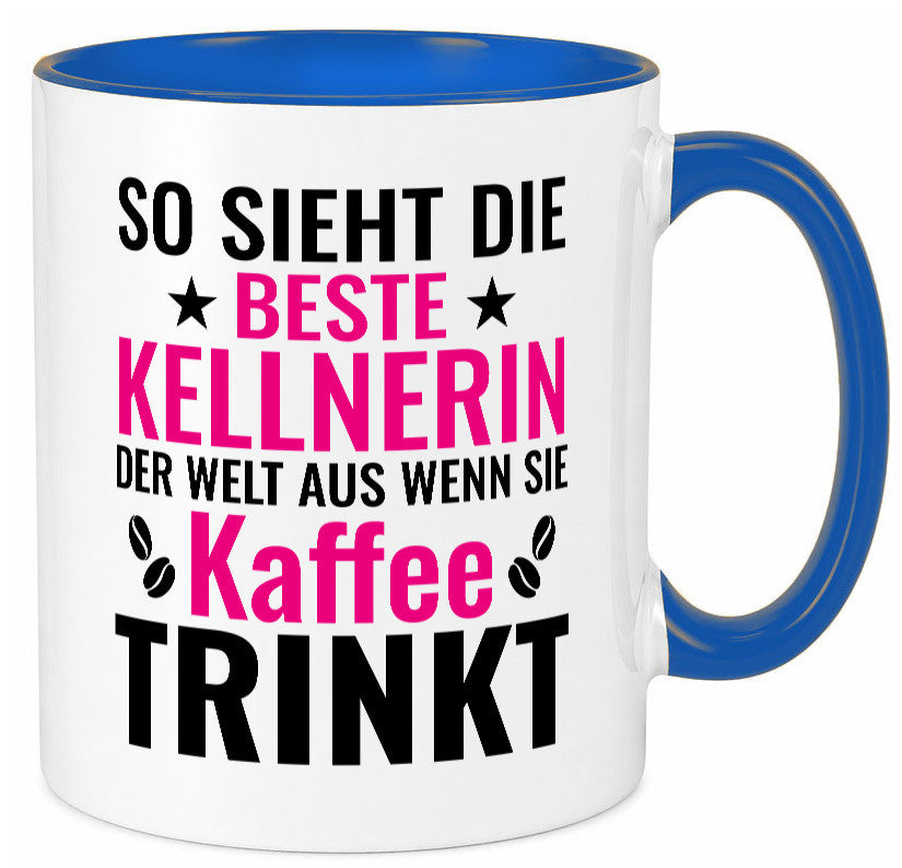 Kaffee trinkt: Kellnerin | Beruf kellnern Bedienung Humor Arbeit Kollegen Büro
