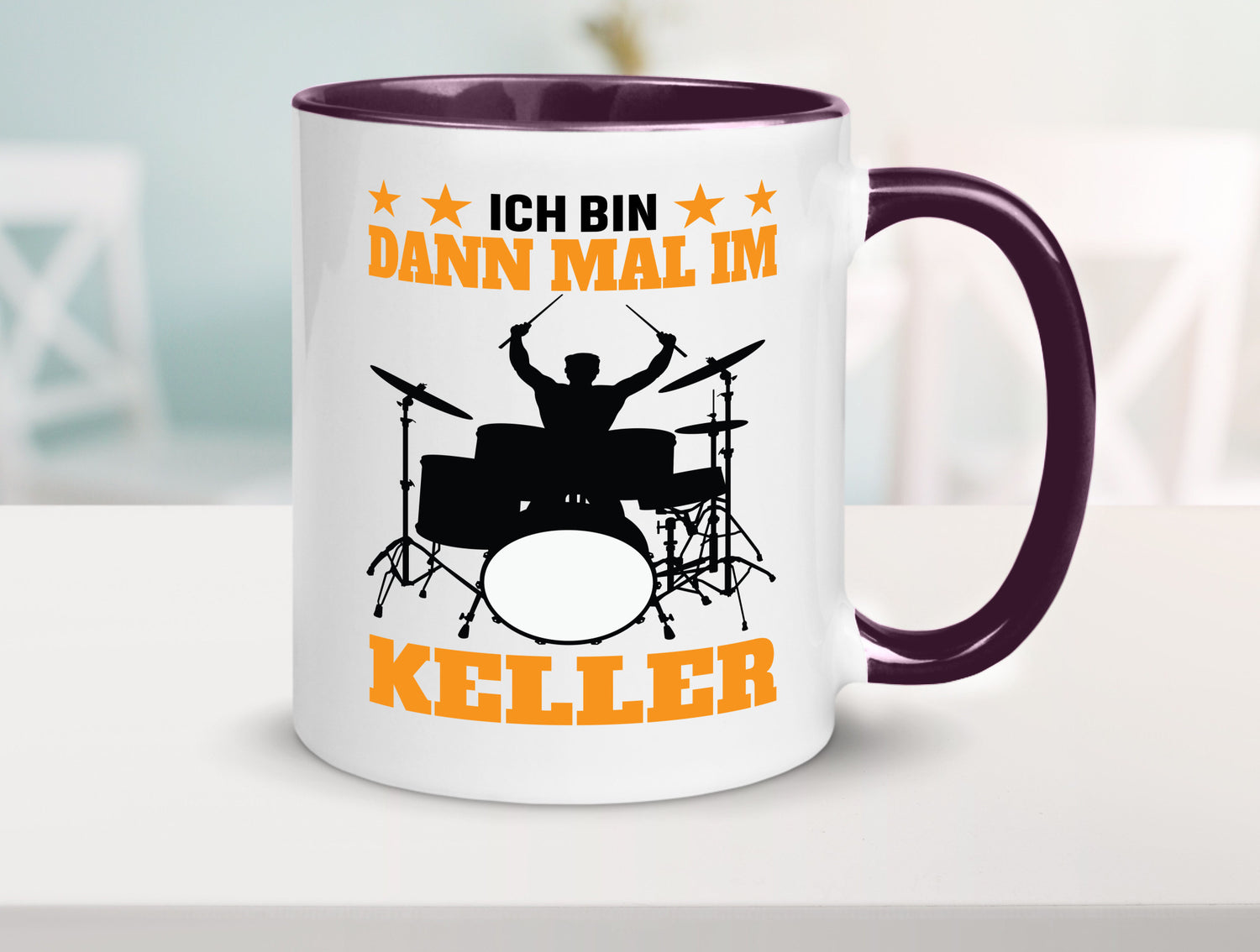 Ich bin dann mal im keller | Schlagzeug Musiker Musik lustig Humor Geschenkidee
