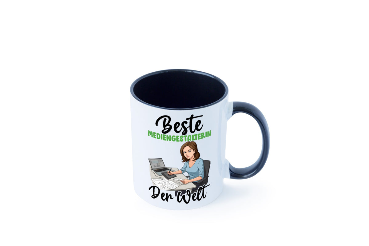 Beste Mediengestalterin | Medien v2 Geschenk Humor Geschenkidee lustiger Spruch Tasse