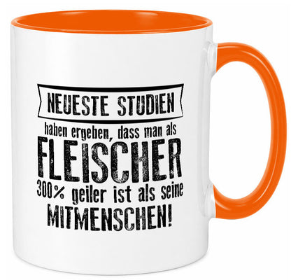 Neuste Studien: Fleischer | Schlachterei lustiger Spruch Geschenk Humor Tasse