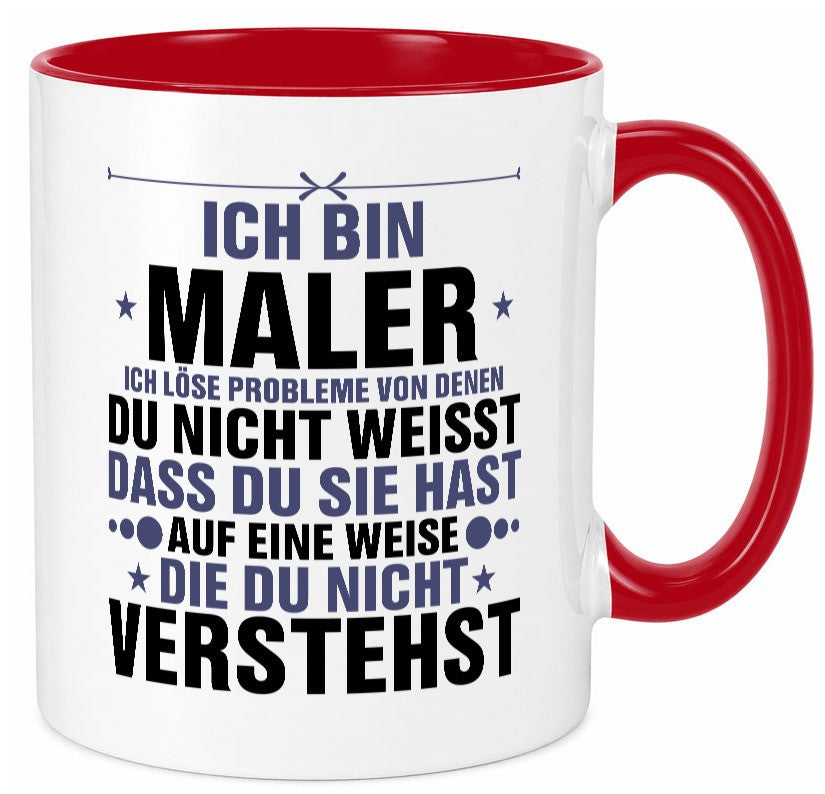 Löse Probleme: Maler | Malerei v2 lustig Humor Geschenkidee Geschenk Tasse