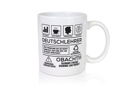 Achtung Probleme Deutschlehrer | Lehrer Schule Humor Geschenkidee Tasse