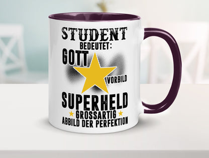 Bedeutung von Student | Universität Uni Studium Geschenkidee Humor Tasse
