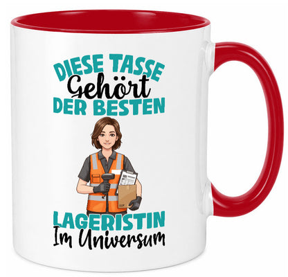 Im Universum: Lageristin | Beruf Lager Arbeiterin Humor Arbeit Kollegen Büro Tasse