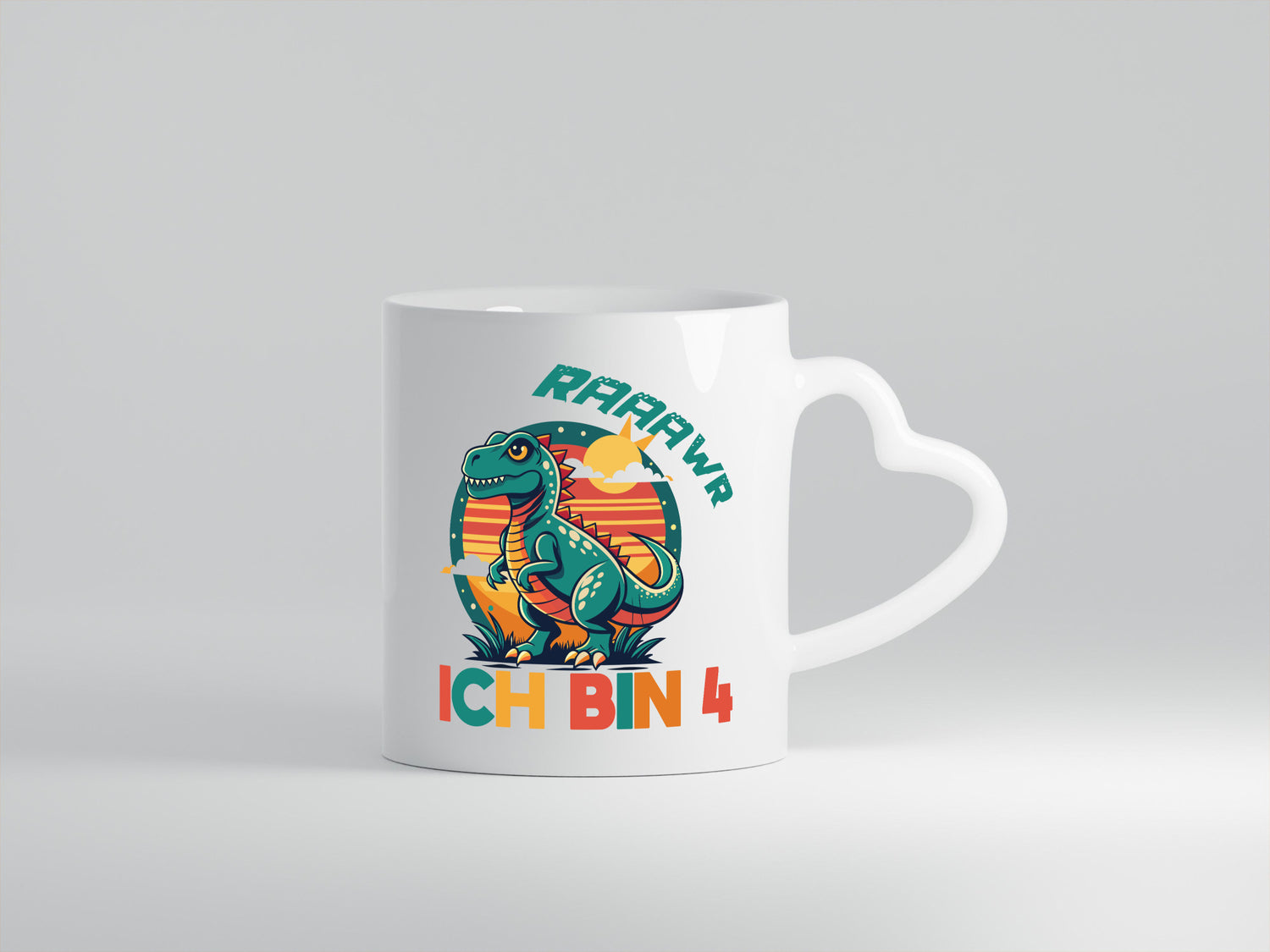 Rawwwww ich bin 4 | Jähriger 4. Geburtstag Dino Humor Geschenkidee Tasse