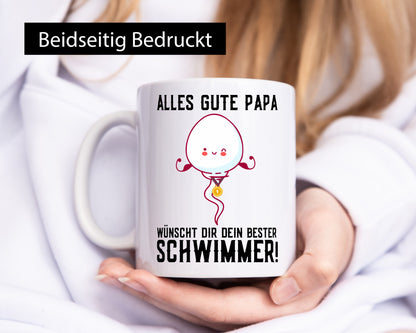 Alles Gute Papa | Vatertag Bester Schwimmer Medaille lustig Familie