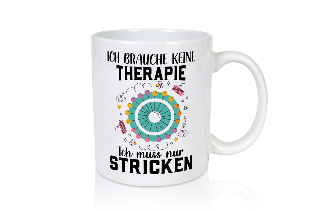 Keine Therapie, nur stricken | Wolle Stern Schmetterling lustig Humor