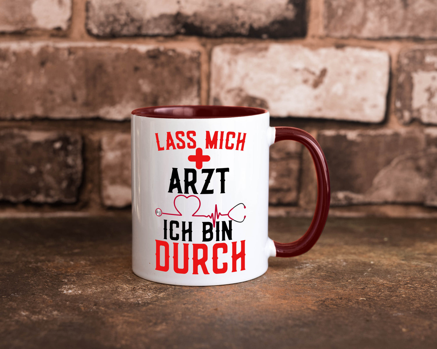 Arzt | Lass mich durch Herz Doktor Krankenhaus Puls Humor Geschenkidee Tasse