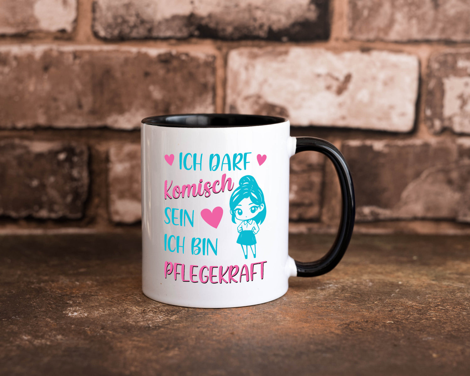 Ich darf komisch sein | Pflegekraft Geschenkidee Humor Tasse