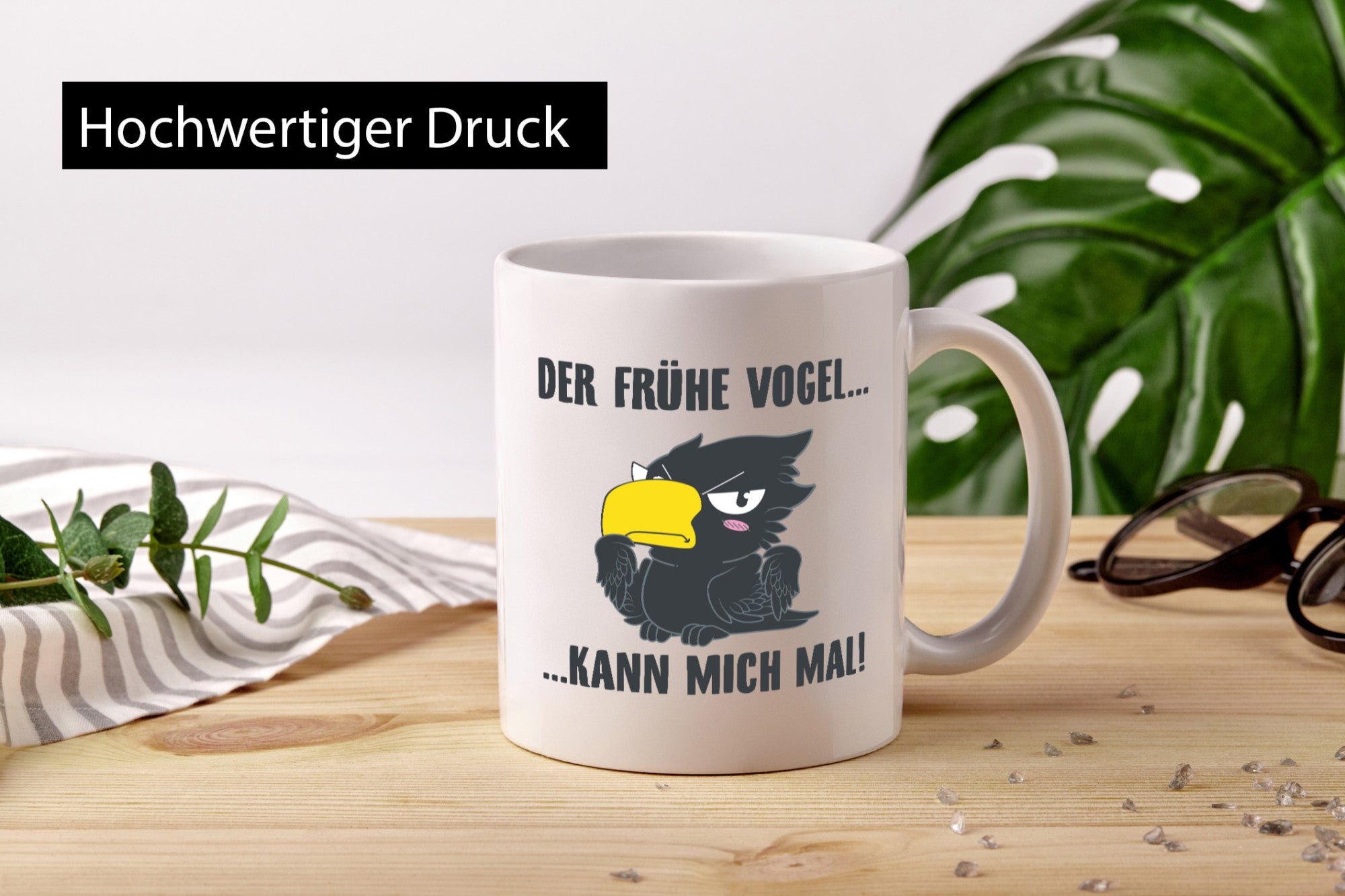 Der Frühe Vogel v2 Humor Geschenkidee Tasse