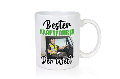 Bester Kraftfahrer | Lastwagen LKW Fahrer v2 Humor Geschenkidee Tasse
