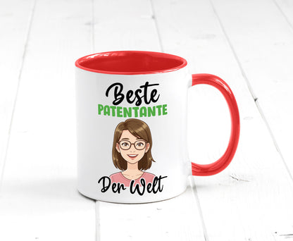 Beste Patentante | Tante lustiger Spruch Geschenk Humor Geschenkidee Tasse
