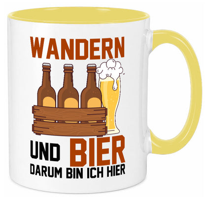 Wandern und Bier darum bin ich hier | Bierkasten lustiger Spruch Geschenk Humor