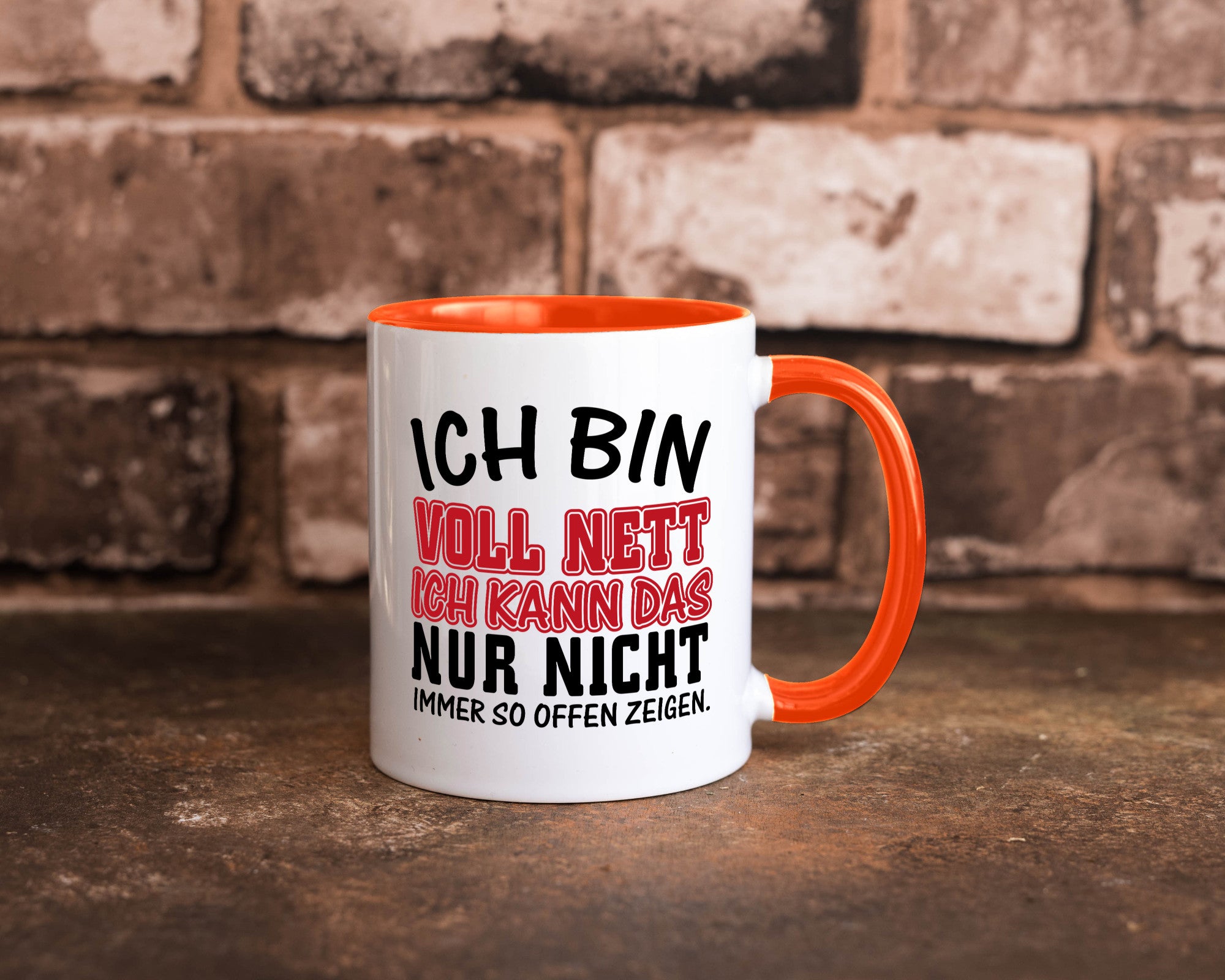 Ich bin voll nett Geschenkidee Humor Tasse