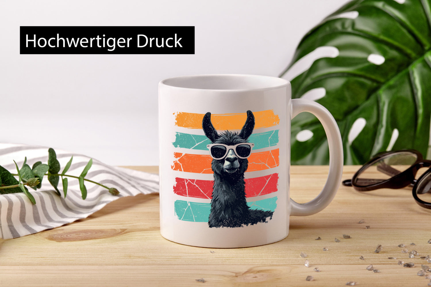 Alpaka | Lama mit Sonnenbrille Humor Geschenkidee Tasse