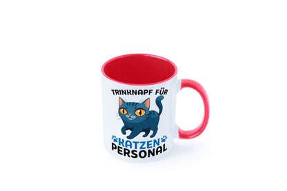 Katzen Personal | Katzenbesitzer Tasse Katze Humor vl2 Tierliebhaber