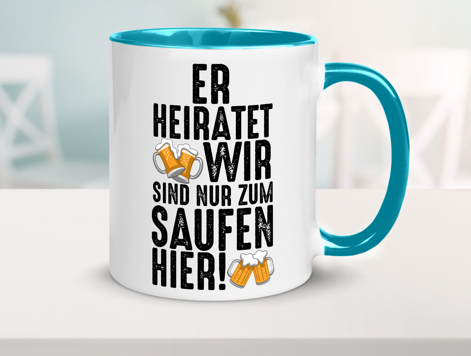JGA | Er heiratet Junggesellenabschied Polterabend v2 lustiger Spruch Geschenk