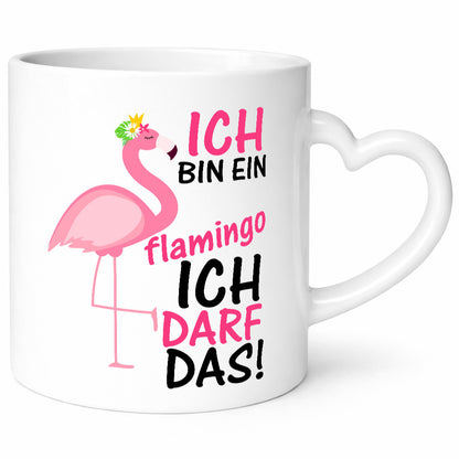 Ich bin ein Flamingo | Tier-Comic lustiger Spruch Blume Geschenk Tierliebhaber