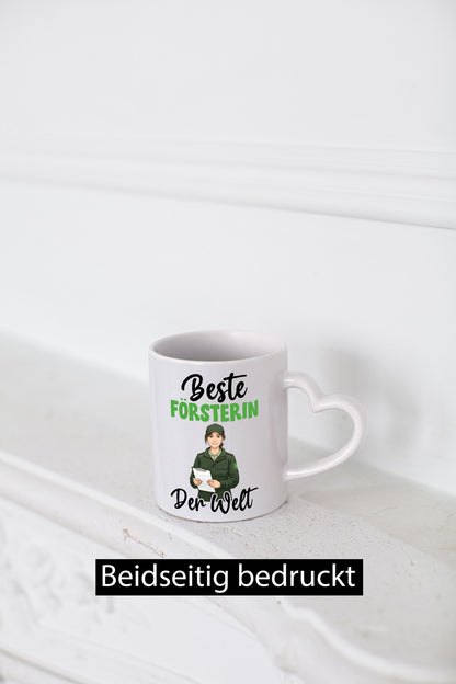 Beste Försterin | Forst Arbeit v2 lustiger Spruch Geschenk Kollegen Büro Tasse